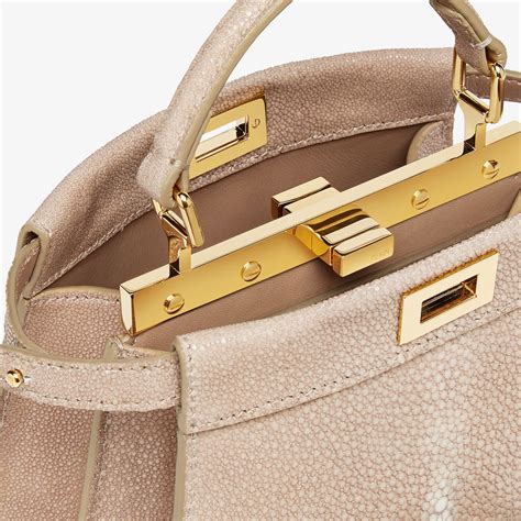 fendi petit sac|Peekaboo ISeeU Petite Precious skin Gold .